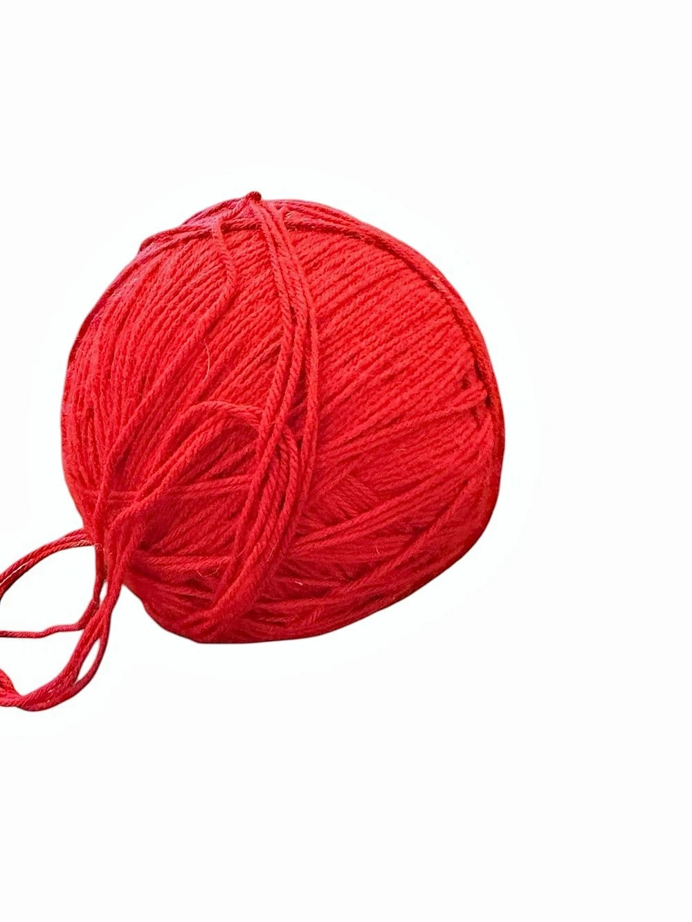 Yarn Skein Ball Gently Used Red Crochet Knit Crafts 15 Oz Holiday Festive